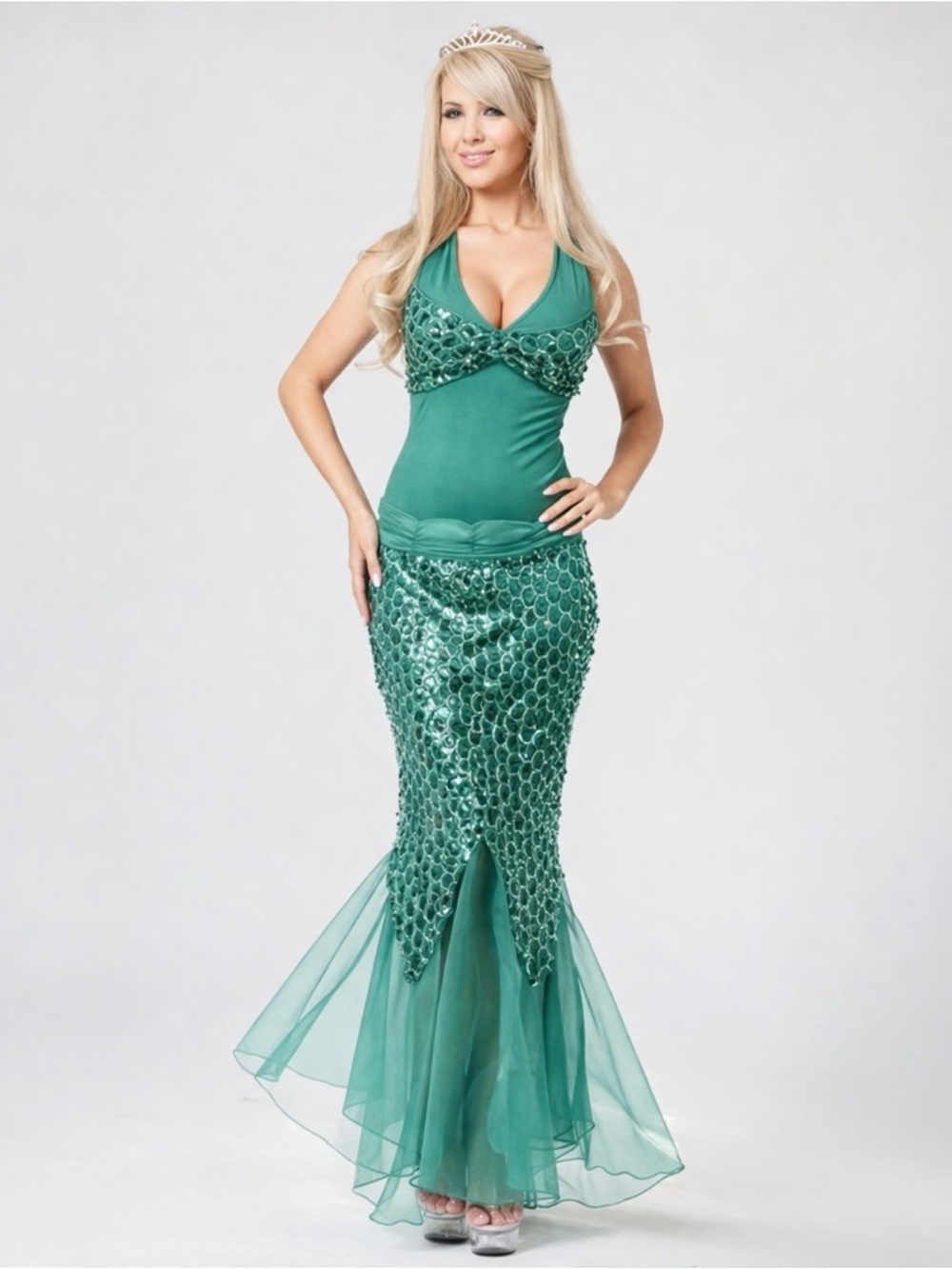 Charades Mermaid Sequin Costume  Halloween Costume NEW Medium